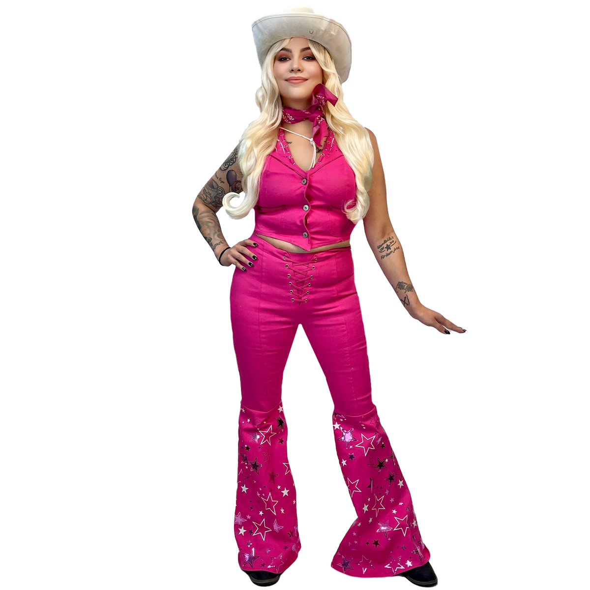 Barb Doll Movie Margot Elise Robbie Cowgirl Cosplay Adult Costume