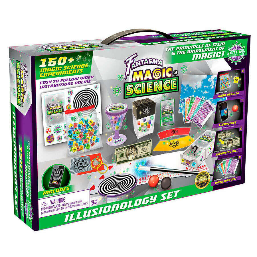 Magic Mix Science Magic of Science: Illusionology Stem Science Set w/ 150+ Experiments ...