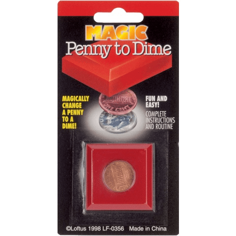 Magic Penny to Dime Trick