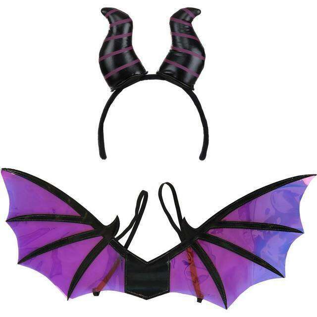 Maleficent Dragon Horns Headband & Wings Kit