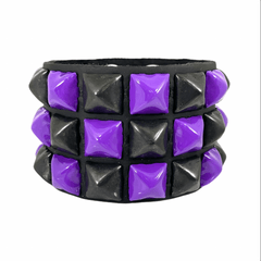 Mall Rat Triple Studded Leather Snap Bracelet