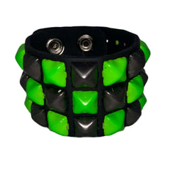 Mall Rat Triple Studded Leather Snap Bracelet