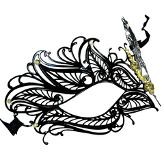Vanessa Laser Cut Metal Venetian Mask