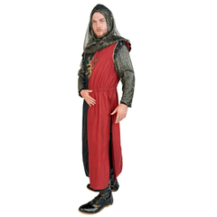 Medieval Black and Red Dragon Warrior Men's Costume