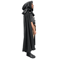 Medieval Men Black Leather Armor Adult Costume