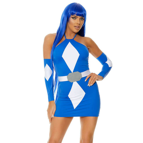 Mega Power Sexy Blue Superhero Women's Costume – AbracadabraNYC