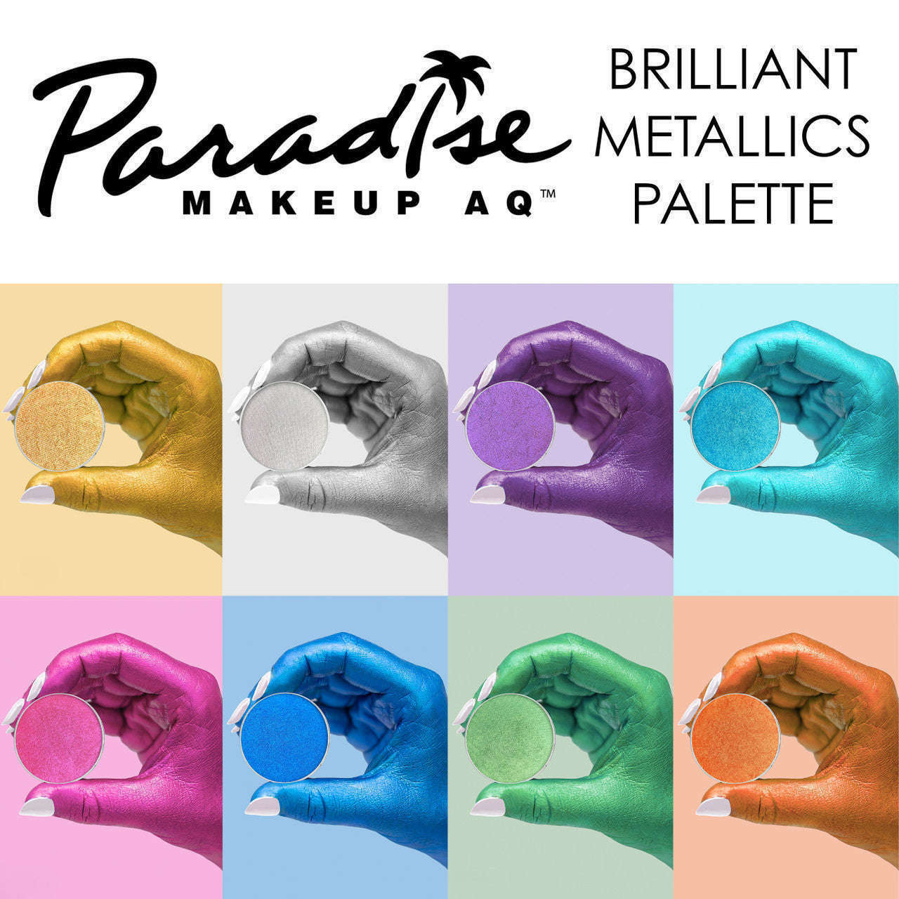 Mehron Paradise 8 Color Water Activated Palettes