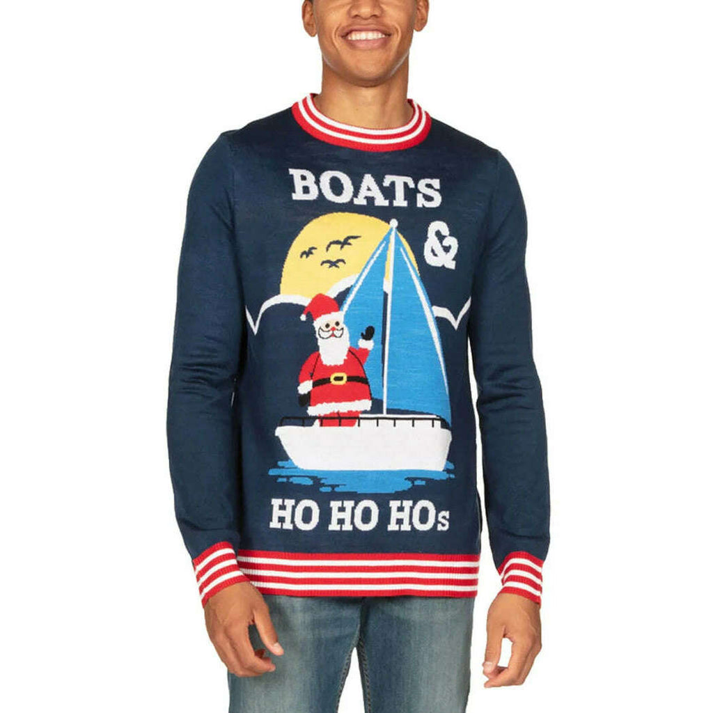 Men's Boats Ho Ho Hos Ugly Christmas Sweater
