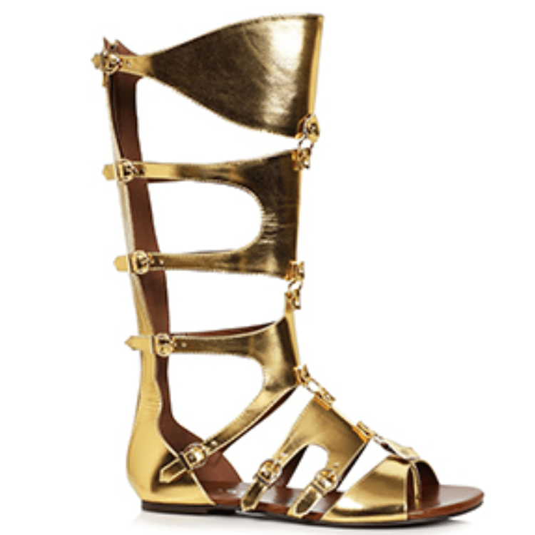 Men's Flat Gold Gladiator Sandals