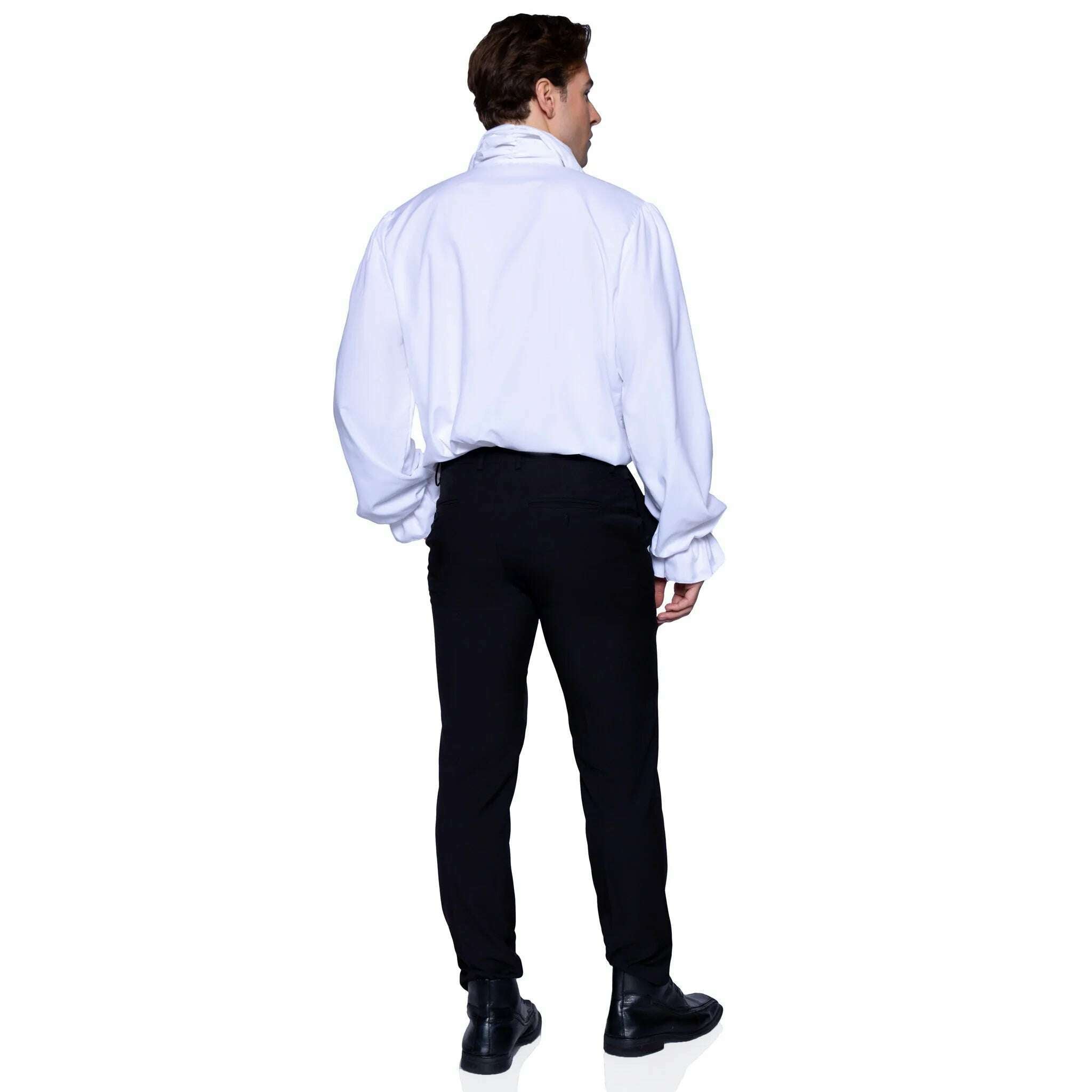 Men's Ruffle Front Shirt Black Medium Men's Ruffle Front Shirt Black Medium