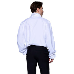 white dress shirt with middle frill design men Men's Ruffle Front Shirt Black Medium