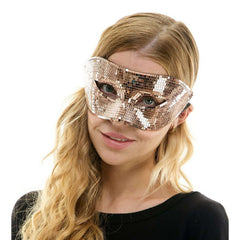 Mirrored Half Face Masquerade Mask