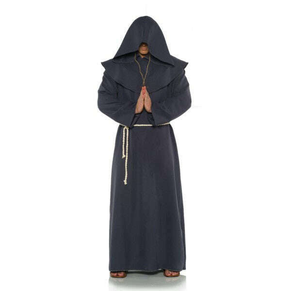 Monk Hooded Clergyman Unisex Adult Robe