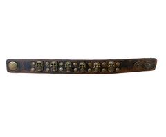 Bronze and Brown Skull Bracelet