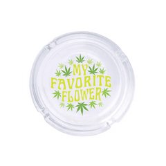 My Favorite Flower Glass Ashtray