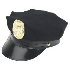 Navy Cotton Police Hat with Badge