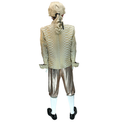 Medieval Wealthy White Gold Prince Men's Costume