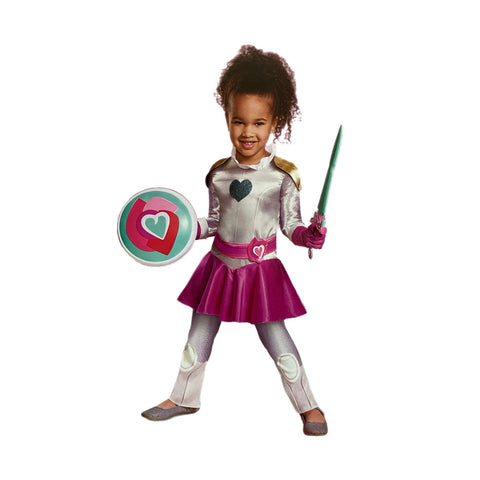 T-shirt Manches Courtes Nickelodeon - Fille - Nella The Princess Knight Licorne - Rose/Pêche - Neuf Sans étiquettes