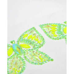 Neon Green UV Butterfly Gems & Pasties