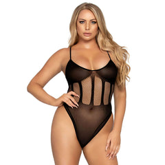 Net Bodysuit & Matching Skirt Set