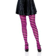 Nylon Striped Tights