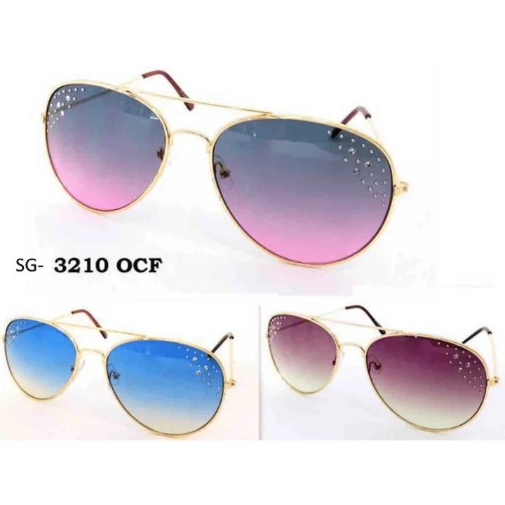 Ocean Lens Aviator with Gems Sunglasses