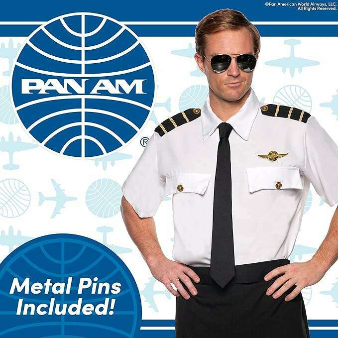 Officially Licensed PAN AM® Men's Pilot Shirt