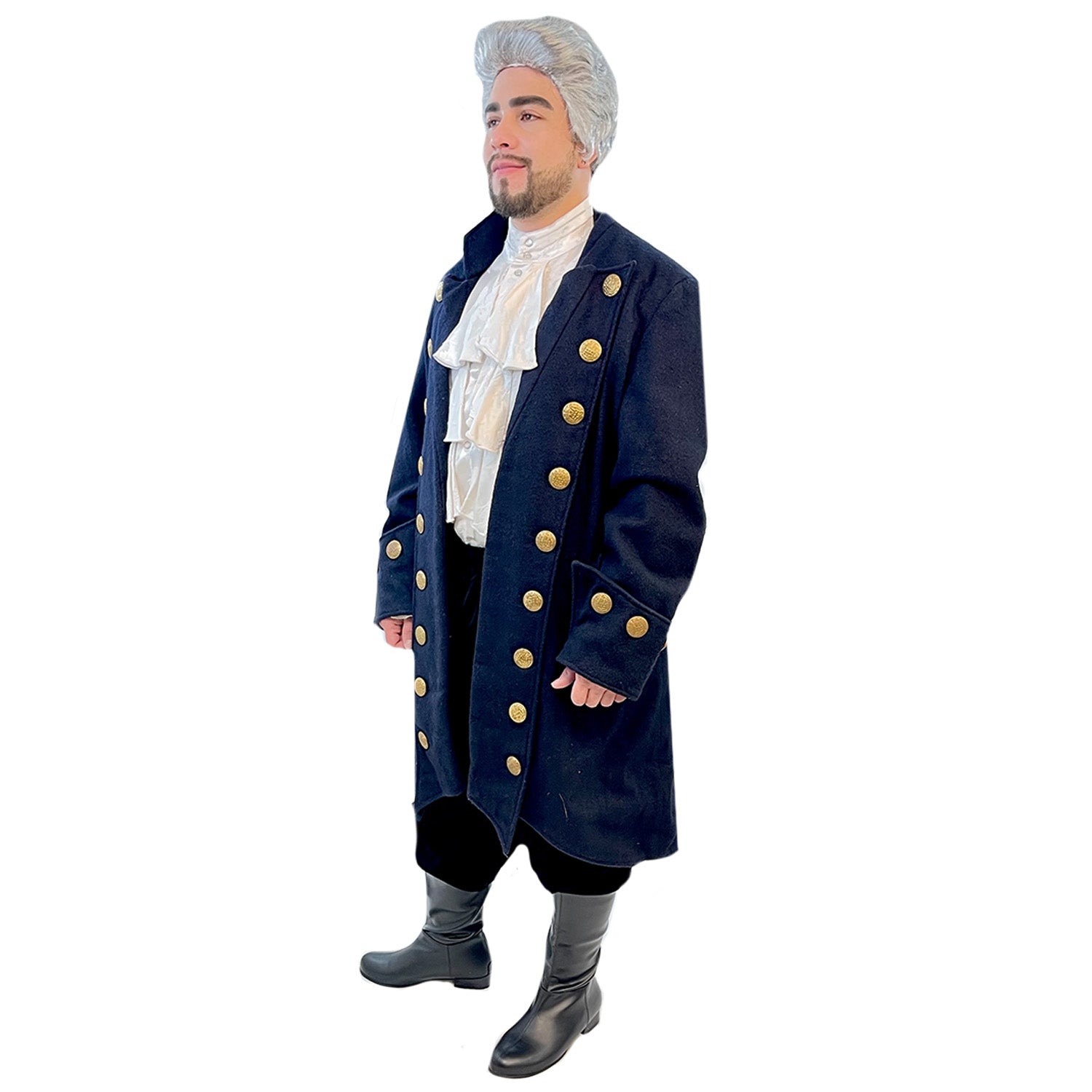 Deluxe Colonial Revolutionary Navy Blue Regal Adult Costume