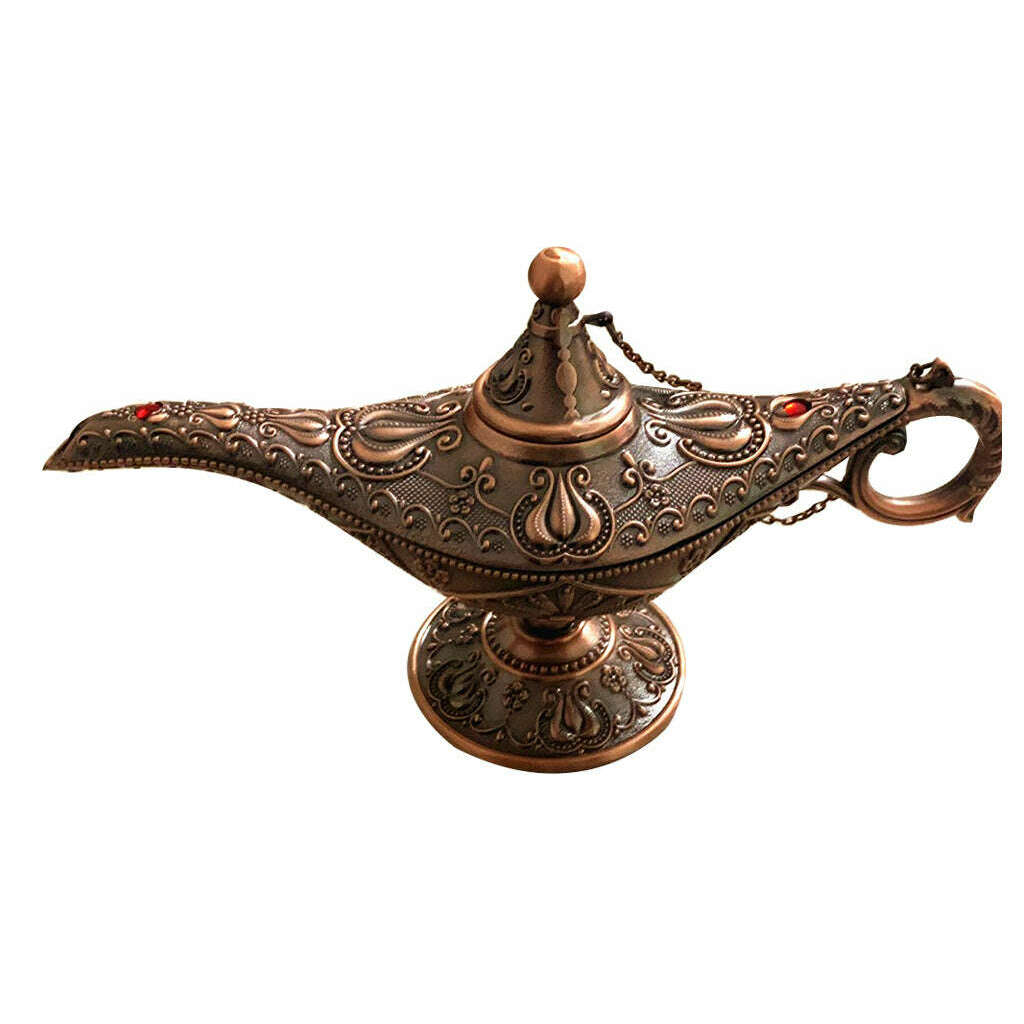 Ornate Red Jeweled Genie Lamp