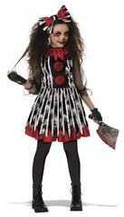 Deranged Clown Girls Costume