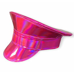 Patent Neon Rainbow Captain Hat