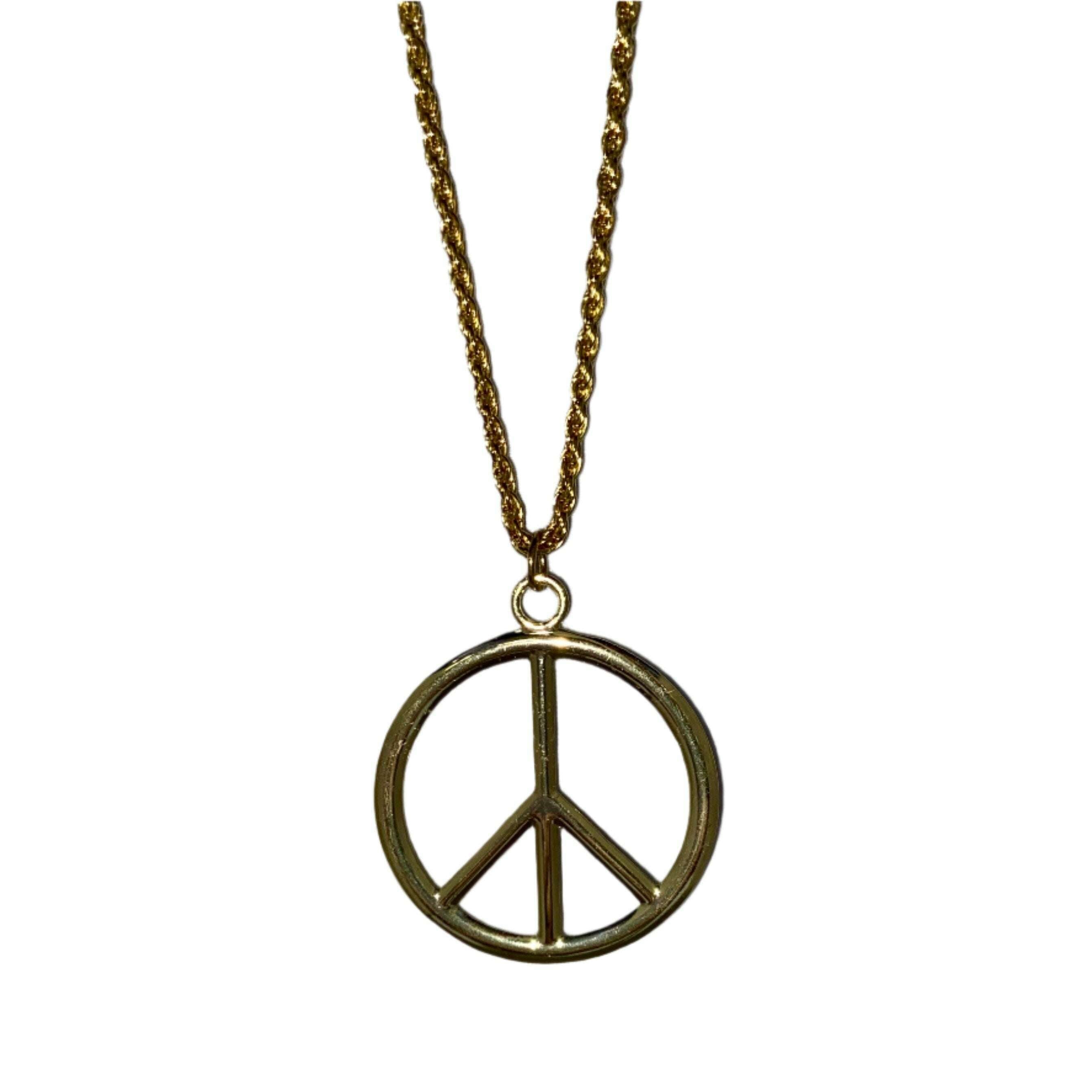 Peace Sign Necklace AbracadabraNYC Peace sign necklace abracadabranyc