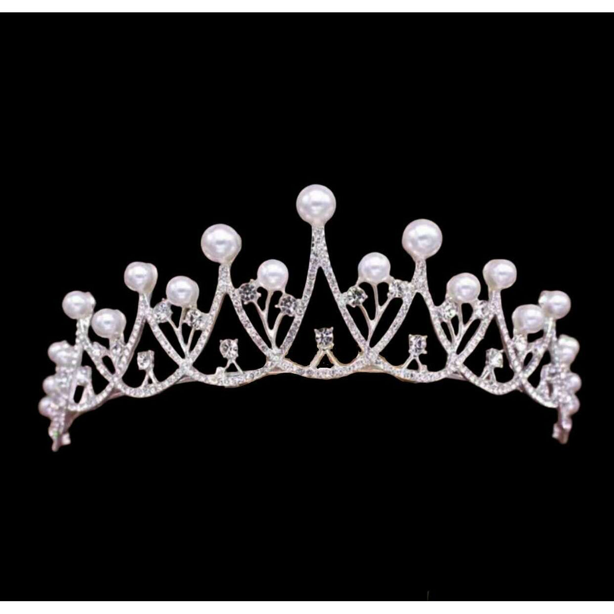 Pearl Crystal Prom Tiara