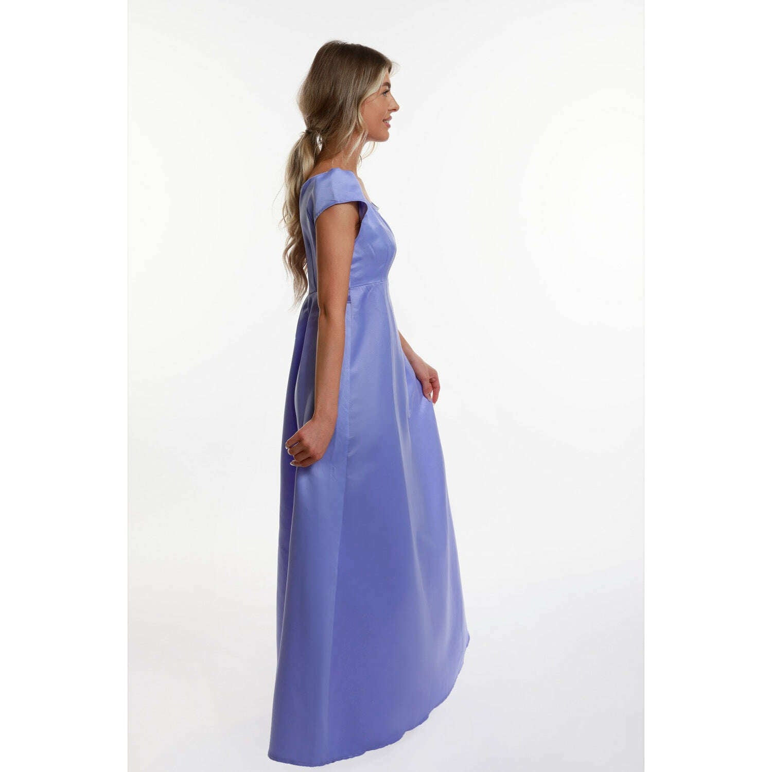 Periwinkle Blue Regency Adult Puffy Sleeve Dress