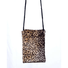 Pet Me Purse: Latex Cat Eyes Caveman Leopard Print Furry Purse