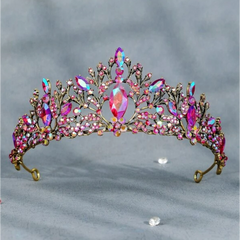 Pink/Blue Shift Rhinestone Tiara