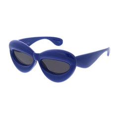 Plastic Large Puffy Cat Eye Frame Sunglasses