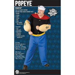 Popeye Deluxe Adult Plus Size Costume