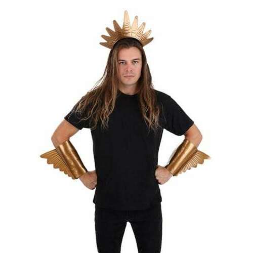 Poseidon Costume Kit w/ Crown & Wrist Accessories