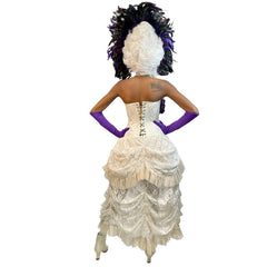 Premiere Colonial Ballroom Purple Flower Dress Adult Costume