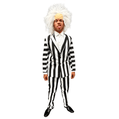 Premium Beetlejuice Inspired Striped Suit Adult Costume