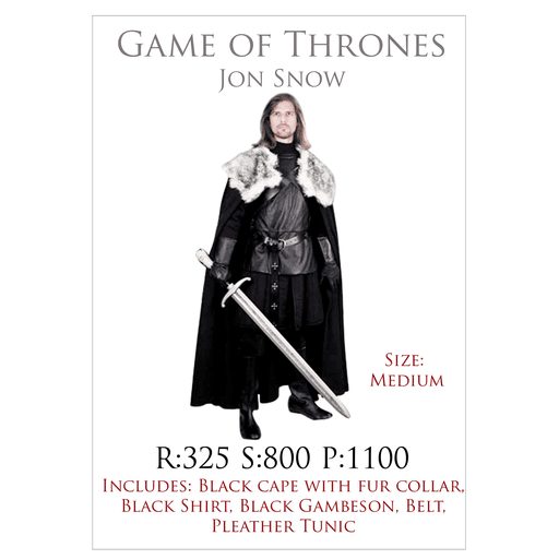 Premium Game of Thrones Jon Snow Adult Costume