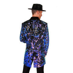 Premium Purple & Blue Sequin Rave Blazer