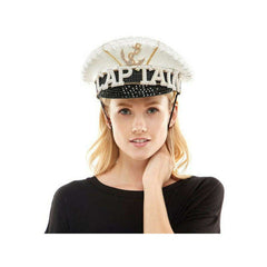 Premium Sequin Captain Fisherman Hat w/ Rhinestones