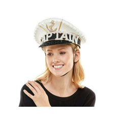 Premium Sequin Captain Fisherman Hat w/ Rhinestones