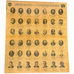 Presidents of the United States Historical Document Poster