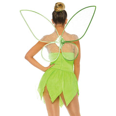 Pretty Pixie Green Shimmer Dress & Wings Adult Costume