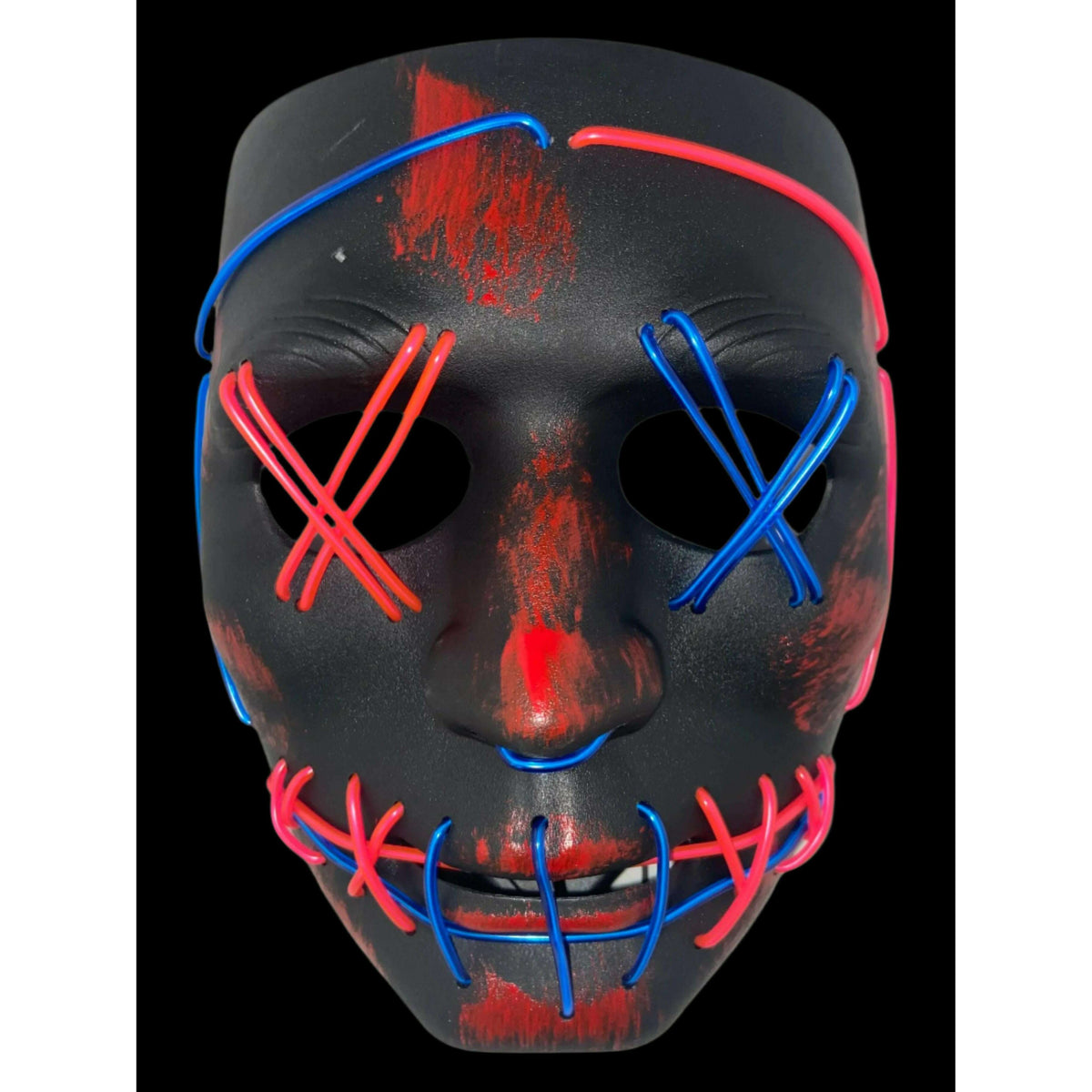 Purge Inspired Dual Tone Crosshatch LED Mask