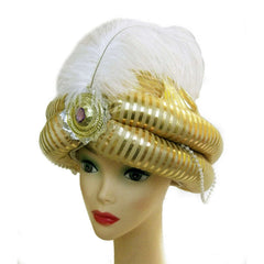 Purple Gem Gold Turban