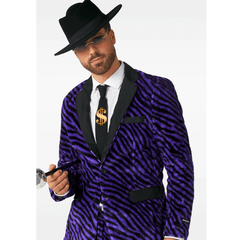 Purple Pimp Faux Fur Three Piece Suit Men's Costume